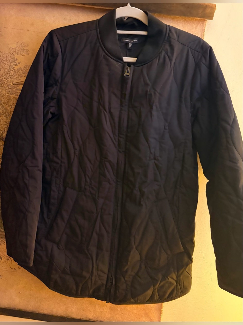 * New Universal Standard Darkest Navy Quilted Bomber Jacket SZ 3XS = 6 - 8 *